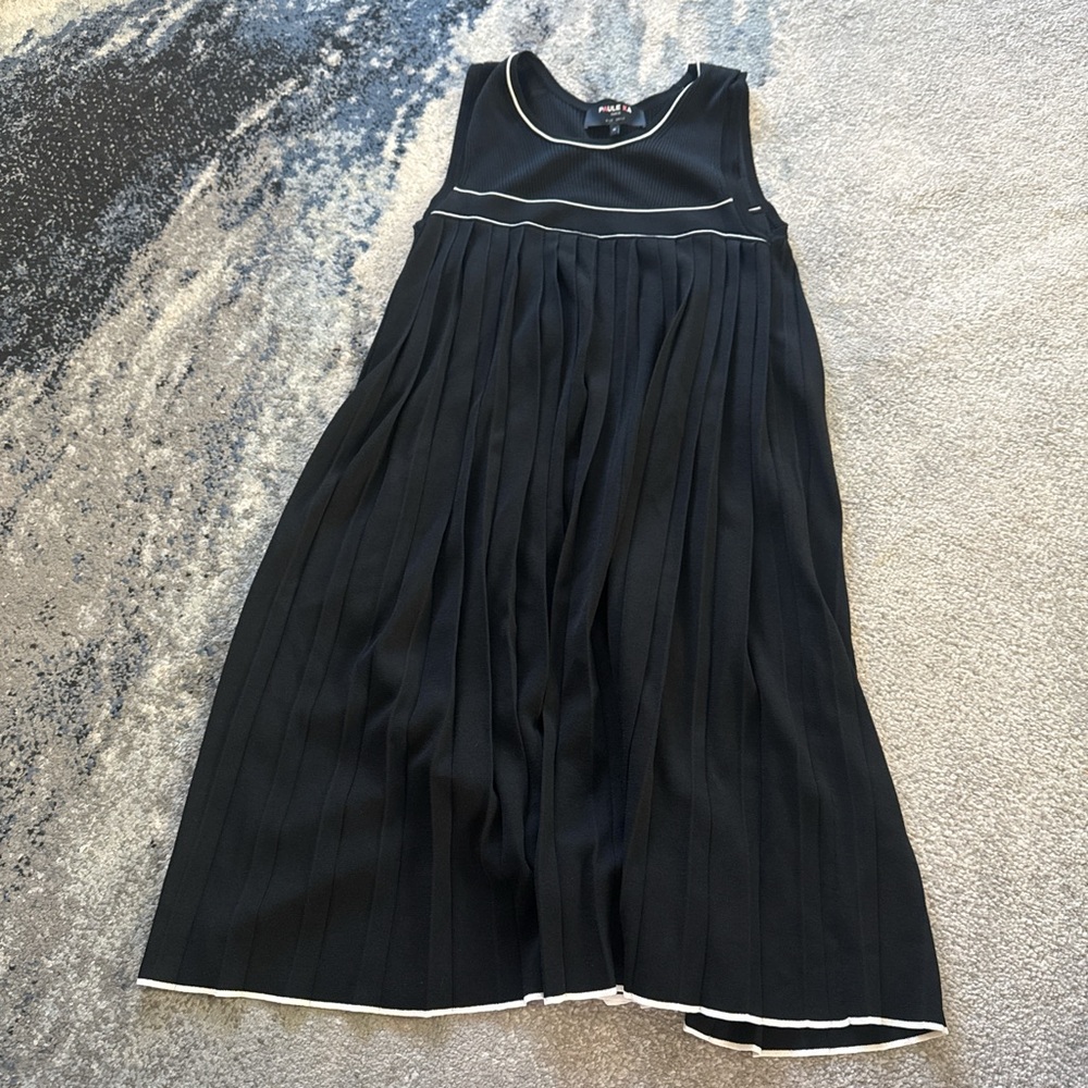PAULE KA Black Pleated Dress